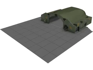 HAS - Hardened Aircraft Shelter 3D Model 3D Preview