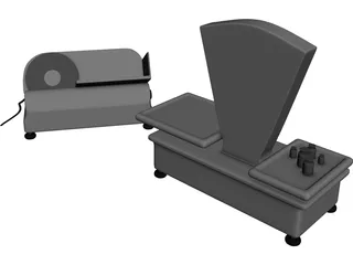 Roman Scales and Electrical Ham-Cutter 3D Model