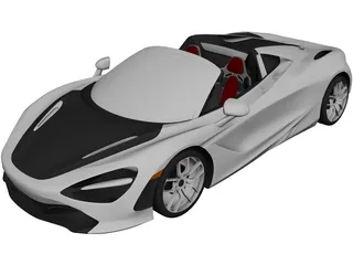 McLaren 720S Spider 3D Model 3D Preview