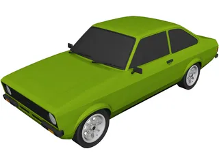 Ford Escort MK2 3D Model