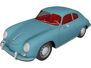 Porsche 356A Coupe (1955) 3D Model