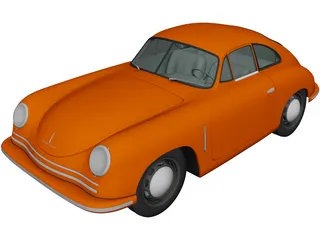 Porsche 356 Coupe (1948) 3D Model 3D Preview