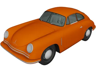 Porsche 356 Coupe (1948) 3D Model