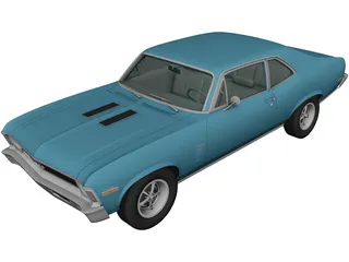 Chevrolet Nova SS (1970) 3D Model 3D Preview