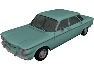 Chevrolet Corvair Sedan (1960) 3D Model 3D Preview