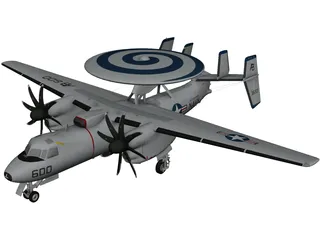Grumman E-2C Hawkeye 3D Model