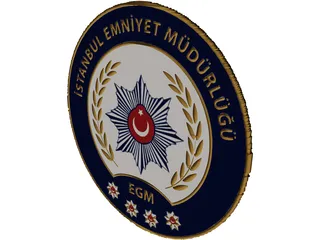 Istanbul Emniyet Mudurlugu Logo 3D Model