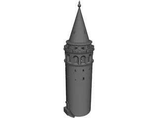 Galata Tower 3D Model 3D Preview