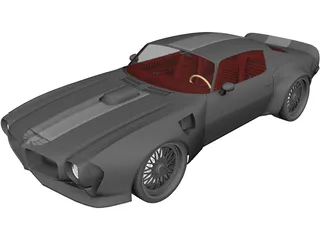 Pontiac Firebird Trans Am Tuning Edition (1970) 3D Model 3D Preview