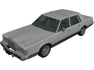 Lincoln Town Car (1989) 3D Model 3D Preview