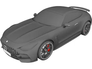 Mercedes-AMG GT Coupe (2024) 3D Model 3D Preview