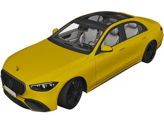 Mercedes-Benz S63 E Performance (2023) 3D Model 3D Preview