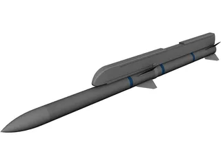 AIM-120 AMRAAM Missile 3D Model 3D Preview