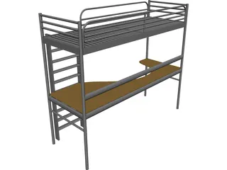 Endo Bed and Desk 3D Model