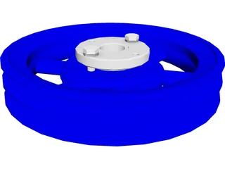 Pulley of 7.2 Inches Diameter CAD 3D Model
