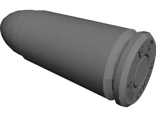 9mm Luger Cartidge CAD 3D Model