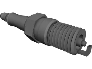 Spark Plug CAD 3D Model