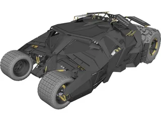 Batman Tumbler Car 3D Model 3D Preview