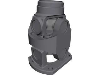 Doble Cardan Joint CAD 3D Model