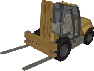 Forklift Heavy Duty Industrial 3D Model