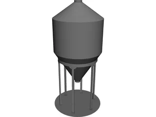 Grain Bin 12` CAD 3D Model