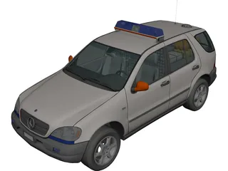 Mercedes-Benz ML-class Police 3D Model