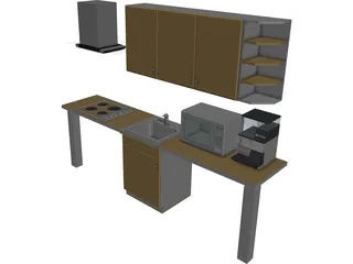 Kitchen Lineal 3D Model 3D Preview