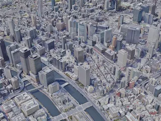 Osaka City, Japan (2021) 3D Model