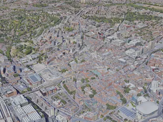 Nottingham City, UK (2022) 3D Model