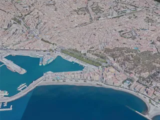 Malaga City, Spain (2023) 3D Model