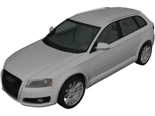 Audi A3 Sportback (2011) 3D Model