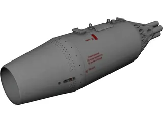 UB-32-57M 57mm Rocket Pod 3D Model