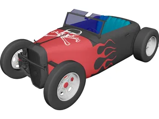 Hot-Rod Flamming 3D Model