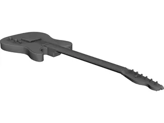 Guitar Fender Telecaster CAD 3D Model
