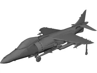 AV-8B Harrier II CAD 3D Model