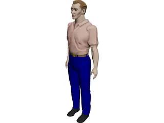 Man Worker 3D Model 3D Preview