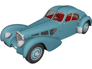 Bugatti Type 57 Atlantic (1934) 3D Model