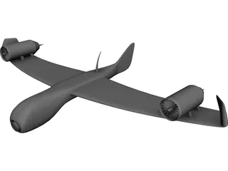 Differential Turbofan UAV Concept 2A7-XP 3D Model