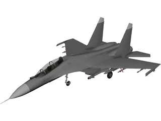 Sukhoi Su-30 Flanker-C 3D Model