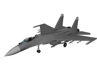 Sukhoi Su-33 Flanker-D 3D Model