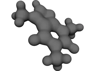 Caffeine Molecule 3D Model