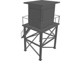 Control Cabin CAD 3D Model