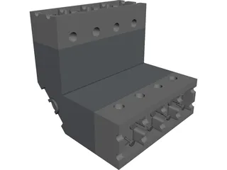 Engine V8 CAD 3D Model