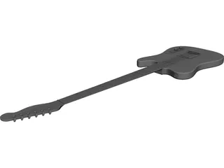 Squier Electric Guitar CAD 3D Model