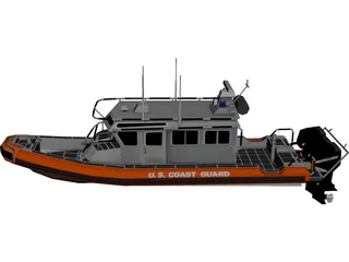 United States Coast Guard Homeland Security Boat 3D Model