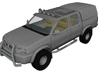 Nissan Navara D22 Double Cab (2002-2005) 3D Model