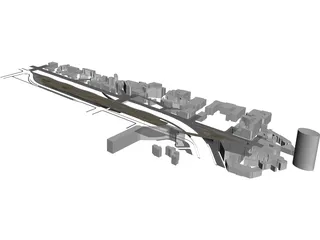 Bridge Building 3D Model