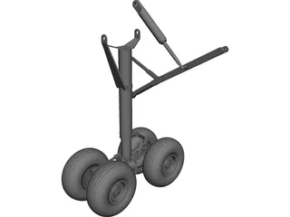 Landing Gear Nose TriStar CAD 3D Model