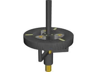 Planetary Gear CAD 3D Model