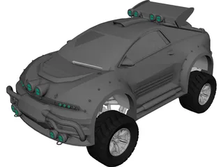 Suped up 4x4 Bug 3D Model